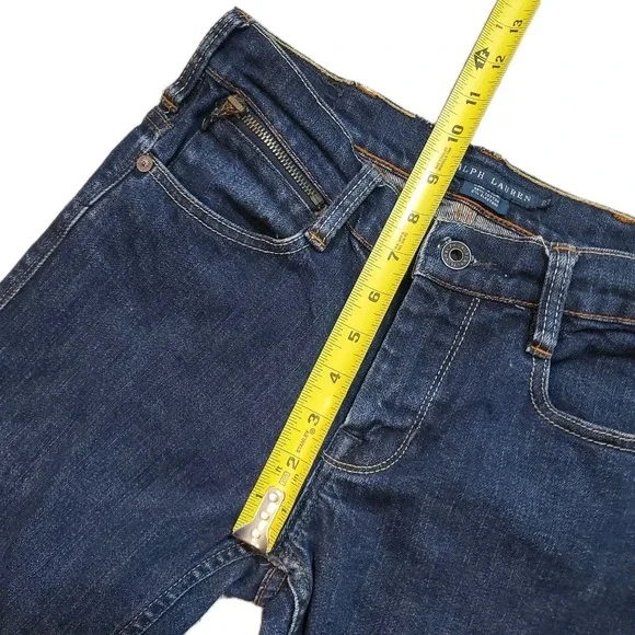 Ralph Lauren Women's Sz 27 Tribeca 114 Jeans Dark Blue Denim Bootcut Blue Label - Picture 5 of 10